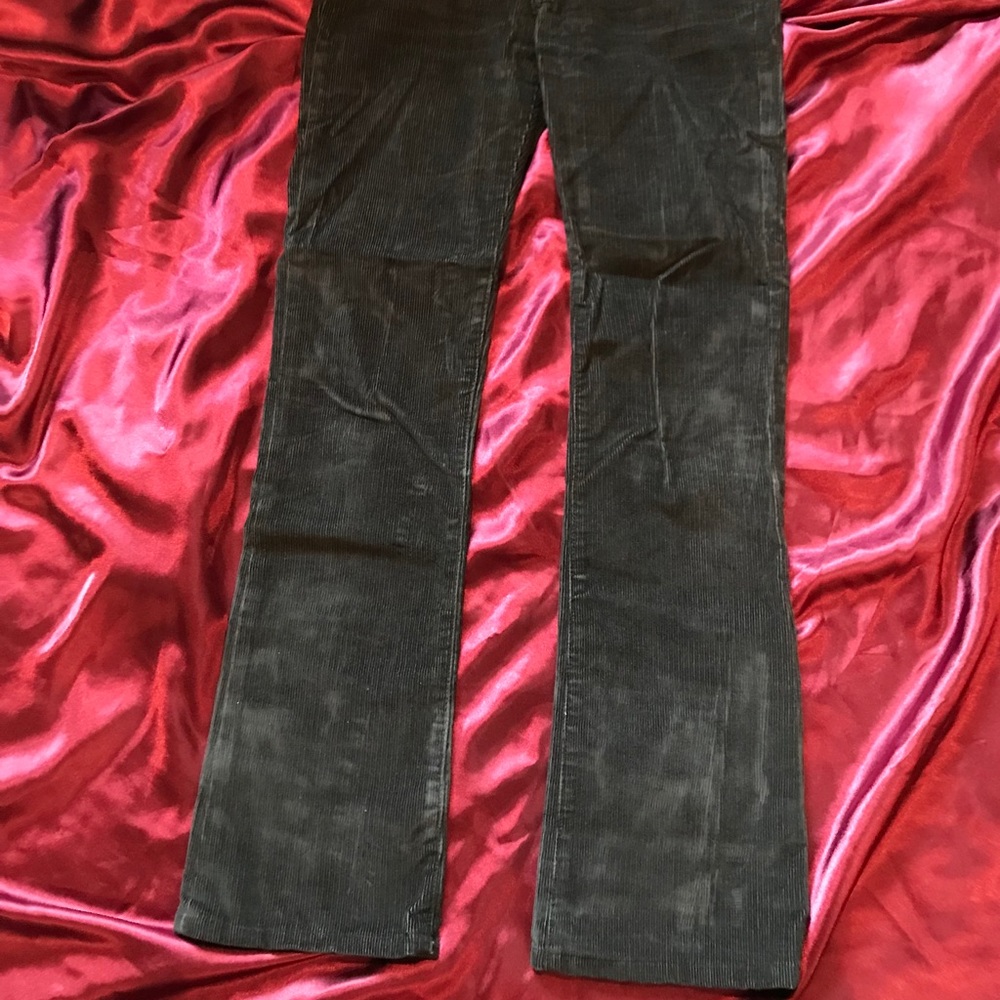 Worn Black Corduroy Earl Jeans Bootcut Size 25